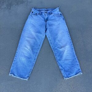 Polo Ralph Lauren Saturday Cropped Jean Light Wash Wide Leg Denim Size 2